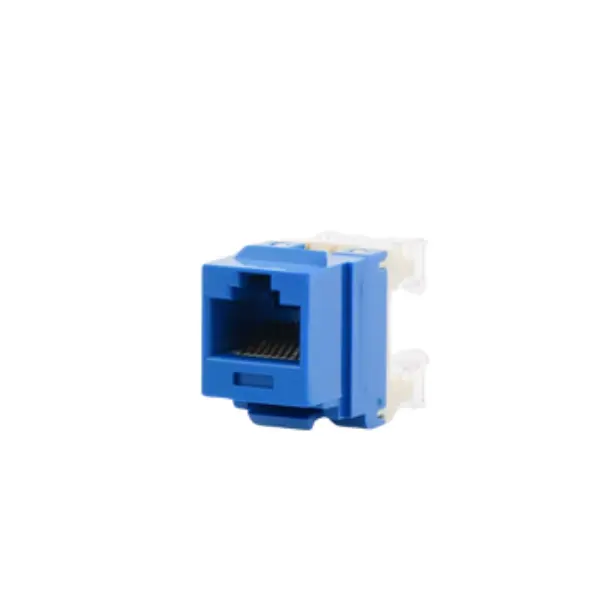 [NK688MBU] Conector Jack Estilo 110 (de Impacto), Tipo Keystone, Categoría 6, de 8 posiciones y 8 cables, Color Azu