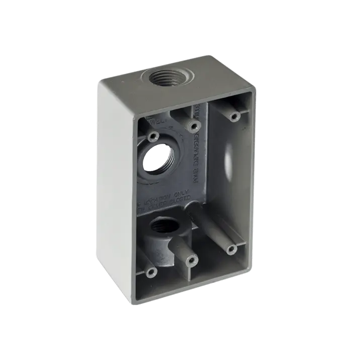 RR-0473 Caja Condulet FS de 3/4" (19.05mm) con tres bocas a prueba de intemperie.