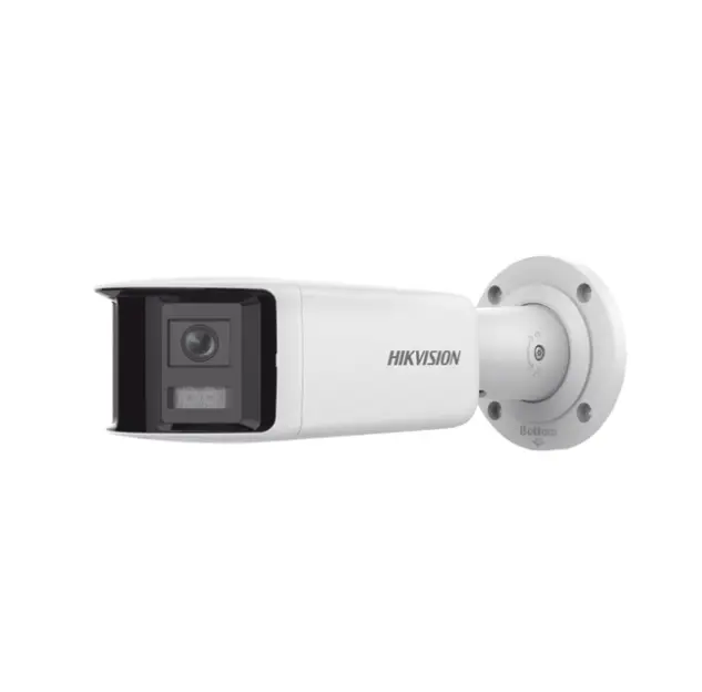 [DS-2CD2T46G2P-ISU/SL(C)] Bala IP 4 Megapixel / 2 Lentes de Lente 2.8 mm (Imagen Panorámica 180°) / 40 mts IR / Exterior IP67 / Luz Intermitente y Alerta de Audio / Audio Bidireccional / ACUSENSE / WDR 120 dB / Micro SD