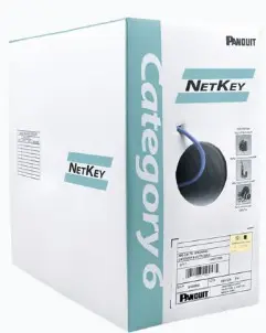 Bobina de Cable UTP 305 m. de Cobre, NetKey, Azul, Categoría 6 (24 AWG), 1000Mbps, Riser (CMR), de 4 pares